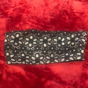 Black strapless Victoria’s Secret swimsuit